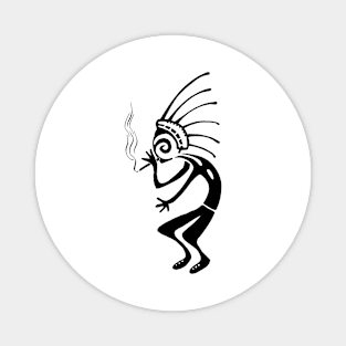 Kokopelli smoke weed black Magnet